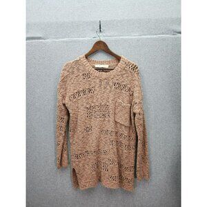 Her Entire Name Says Grace Womens Open Knit Sweater Long Sleeve Small 100% Acryl